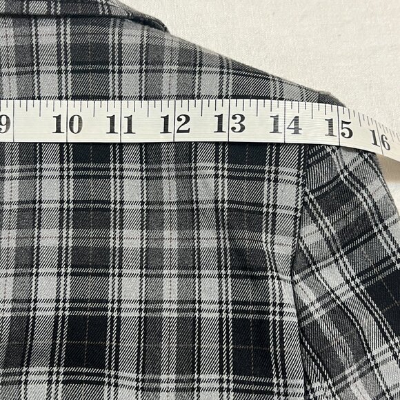 HOPE Made in Italy Plaid Blazer Women’s IT 42 / Tailored Check Wool Blend Jacket - Picture 10 of 11